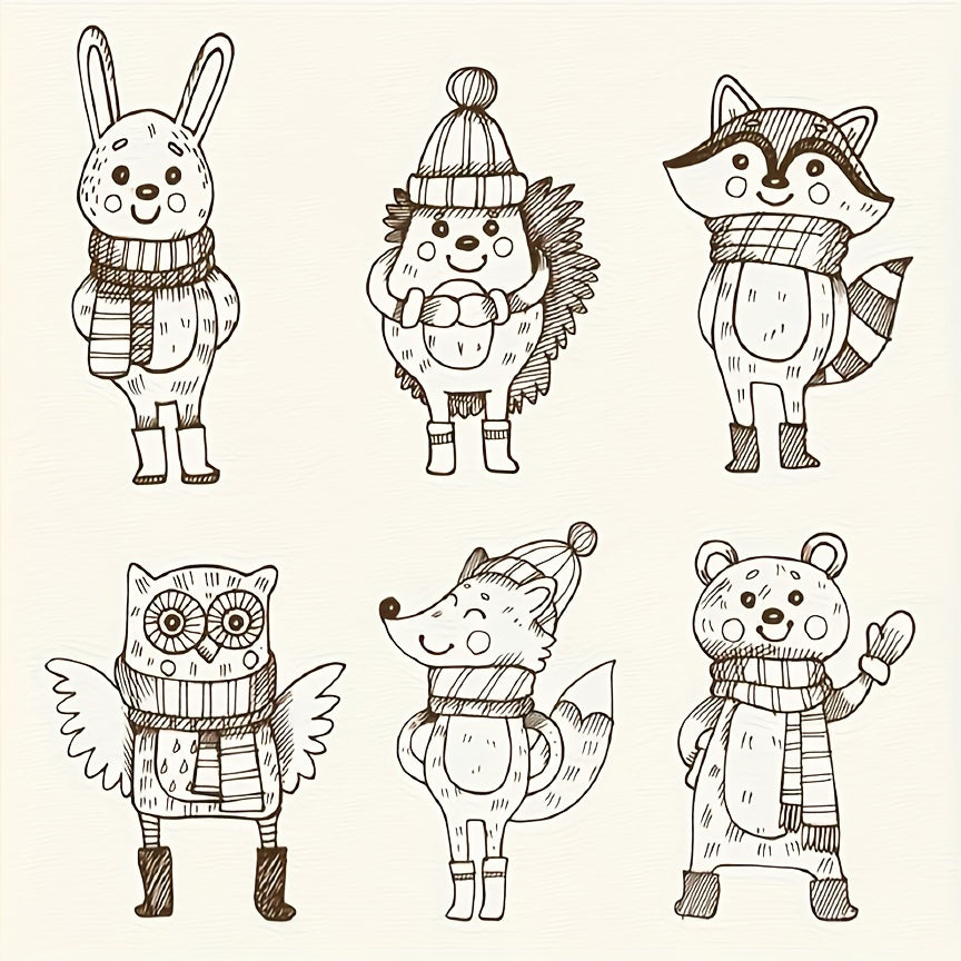 Clear Silicone Animal Stamps for Scrapbooking, Card Making