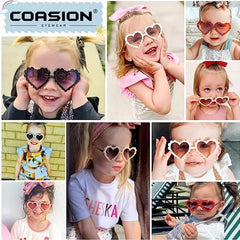 Girl's Sweet Heart Shape Sunglasses Outdoor Street Photography Classic
