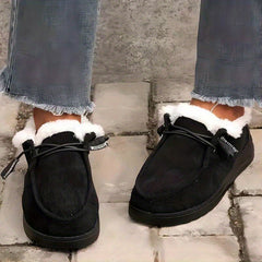 Women's Corduroy Slip On Non-slip Shoes Low Furry Warm Casual Comfy Shoes