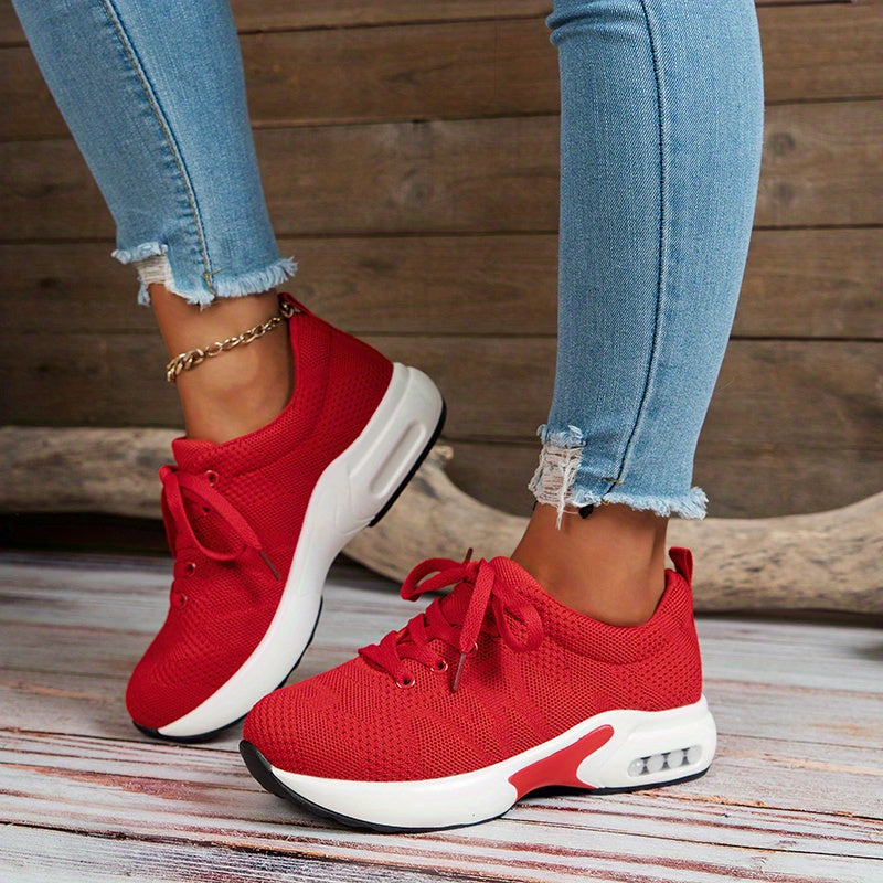 Lace Mesh Sports Shoes Air Cushion Casual Running Shoes Women's