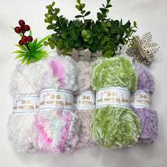 3pcs Colorful 100% Polyester Yarn for Crocheting Knitting
