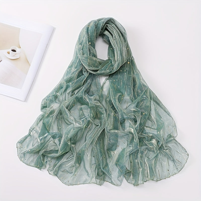 Glitter Hijab Scarf Solid Sparkle Turban Bandana