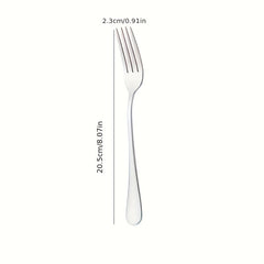 8pcs Serving Forks Set Stainless Steel Dinner Forks Durable Mirror Polishing