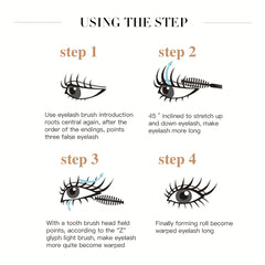 2pcs 4D Waterproof Thick Curling Mascara Durable Enlarge Eyes Smudge Proof