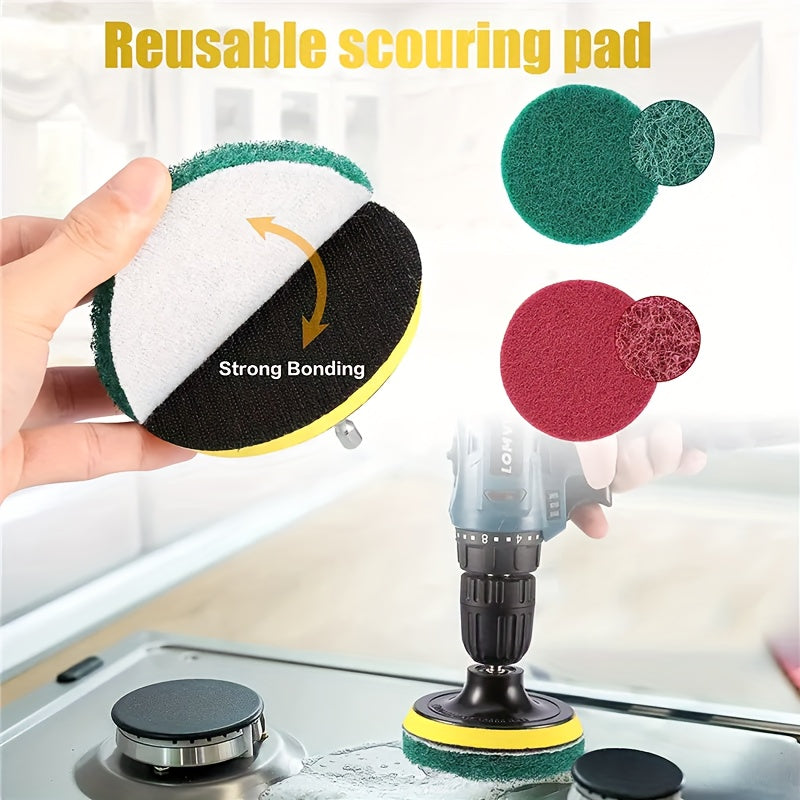 22pcs Drill Brush Attachment Set for Grouted Floor Cleaning