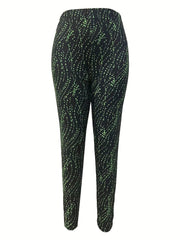 Random Print High Rise Leggings