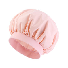 Waterproof Reusable Women's Shower Cap Double Hair Cap PEVA Lined
