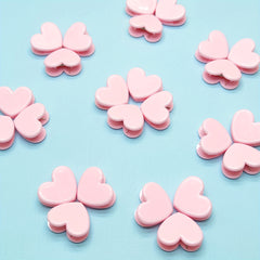 5pcs Pink Heart Clips & Mini Decorative Photo Clips