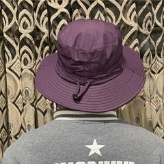 Waterproof Bucket Hat for Men Solid Big Brim Fishing Cap Outdoor