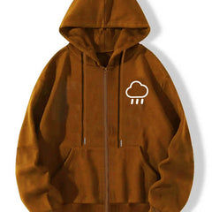 Cloud Graphic Hooded Sports Sweatshirt for Women