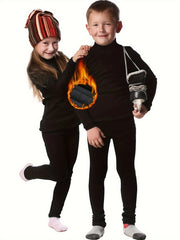 Kids Ski Outfit Turtleneck Pullover Slim Leggings Set