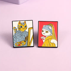 Cute Cartoon Cat Brooch for Kids - Fashionable Accessory