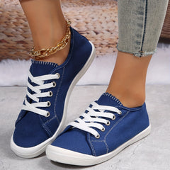 Women's Canvas Lace Up Casual Shoes Lightweight & Comfortable