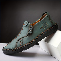 Men's Side Zipper Loafer Shoes Non slip Slip On Spring Summer