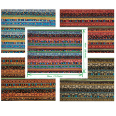 5pcs Boho Style Quilting Fabric Cotton Craft DIY Doll Clothes Fabric