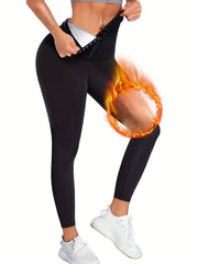 Women's Sauna Leggings High Waist Compression Capris