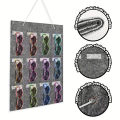 Wall Mounted Sunglasses Storage Rack 12 Compartments