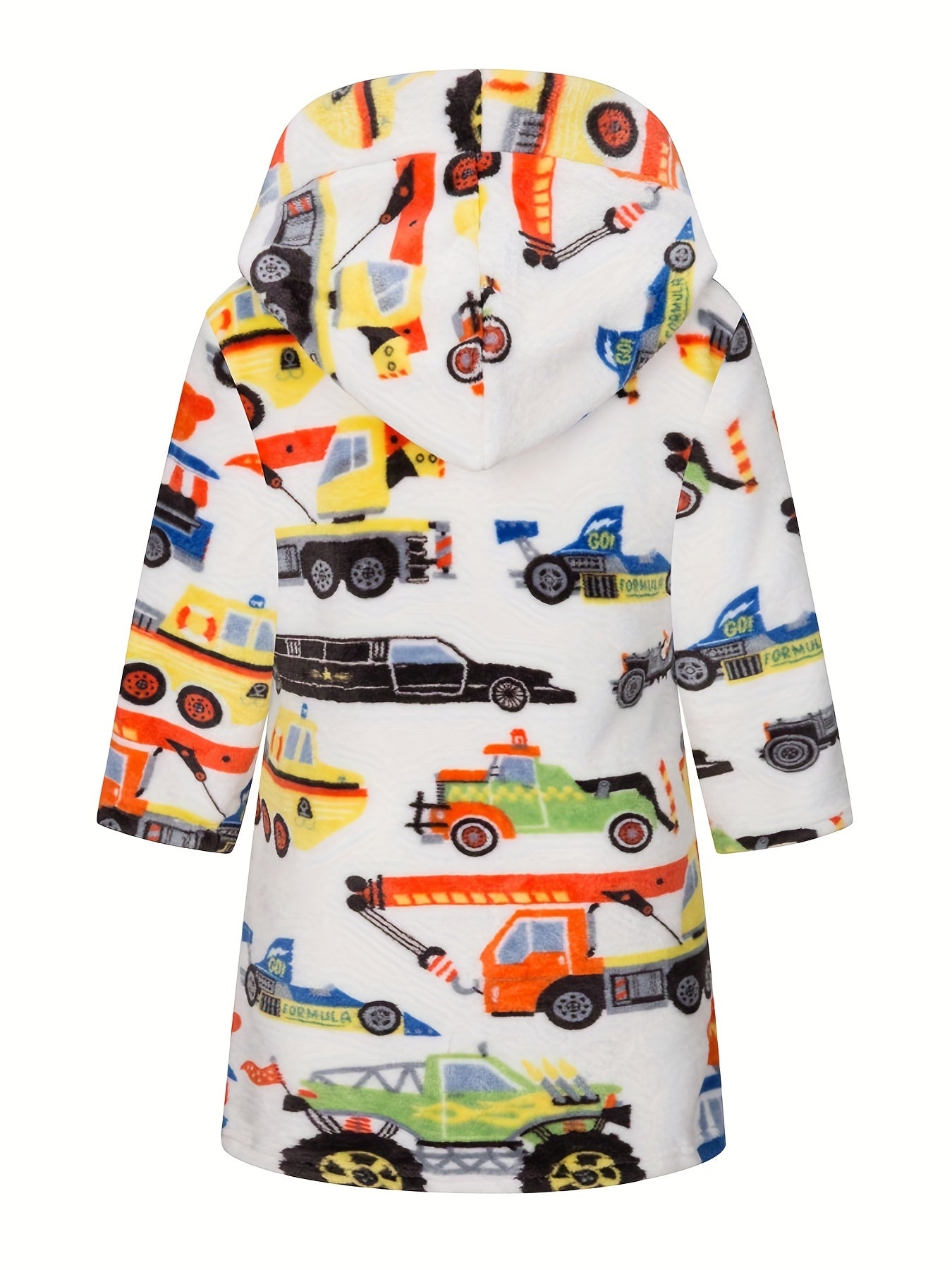 Boys Soft Flannel Hooded Bathrobe Kids Clothes Sleepwear