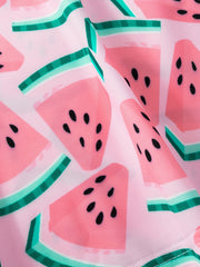 Toddler Girls Watermelon Swimsuit Set Sleeveless Ruffle Dress & Shorts