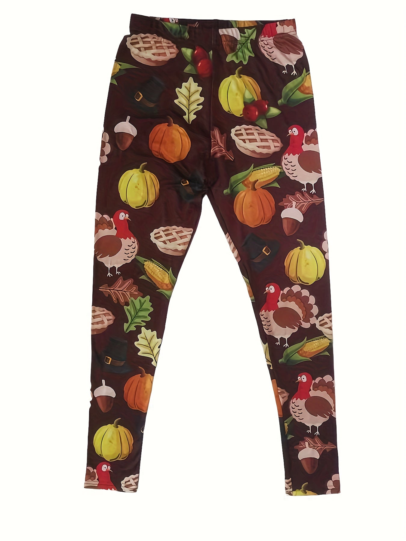 Pumpkin & Chicken Yoga Pants High Stretch Halloween Sporty Trousers