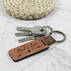 Rosewood Wooden Keychain Retro Key Chain Bag Pendant