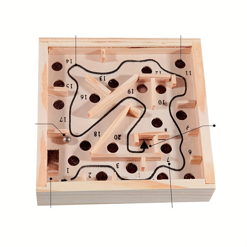 Wooden Balance Ball Palm Ball Track Maze For Children