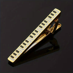 Titanium Steel Music Notes Guitar Tie Clip