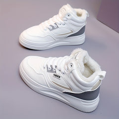 Plush Inner Lace-up Skate Shoes for Women