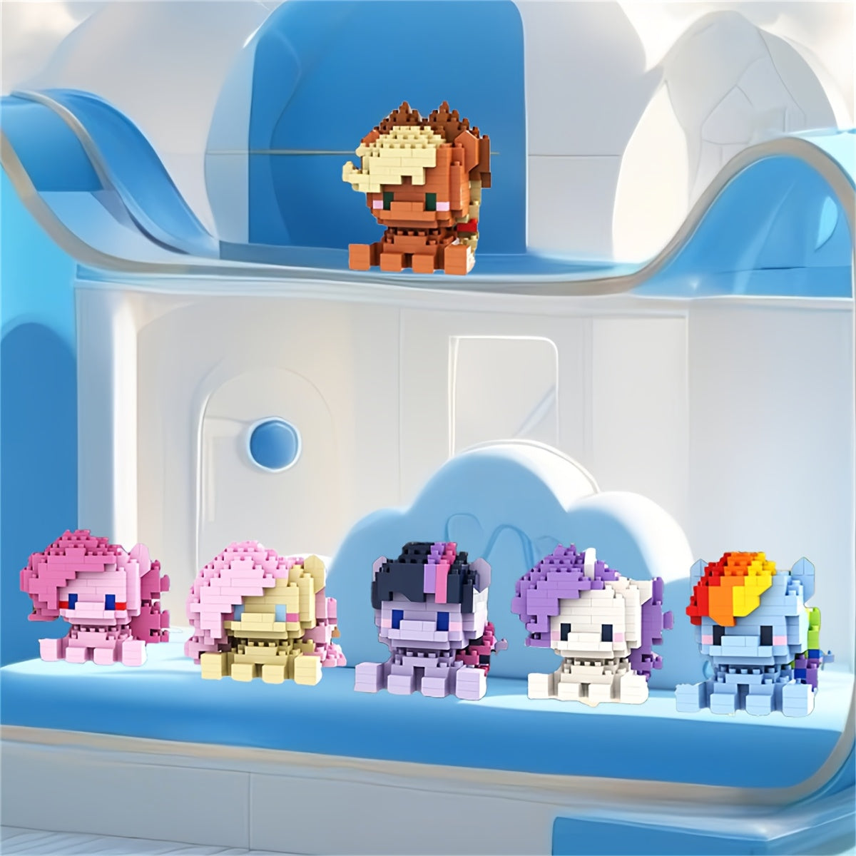 Horse Desktop Decor 3D Building Blocks for Adults - DIY Home Decoration Toy Set