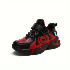 Boy's Flame Pattern Chunky Shoes Non Slip Casual Sneakers