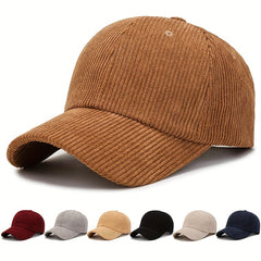 Men's Corduroy Hat Spring Autumn Velvet Baseball Cap Sun Visor Hat