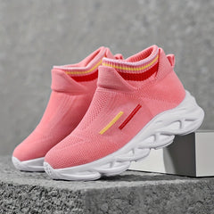 Boy's Knit Sock Shoes Non Slip Casual Platform Shoes