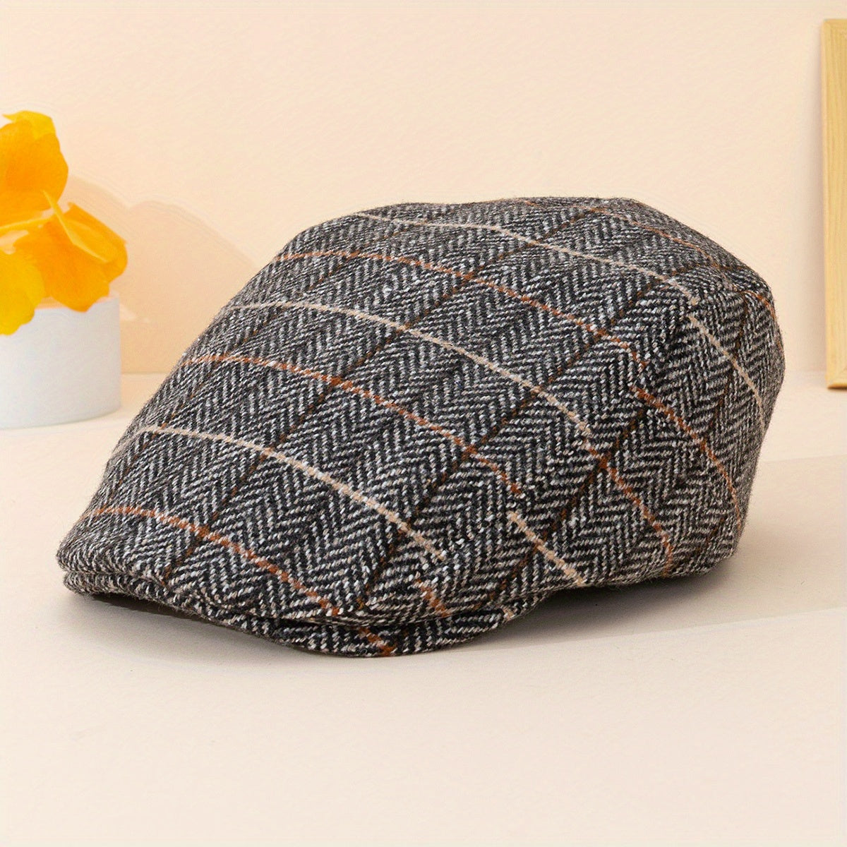 British Plaid Flat Cap for Autumn and Winter Unisex