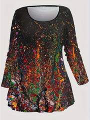 Women's Plus Splash Print Tee & Legging Set