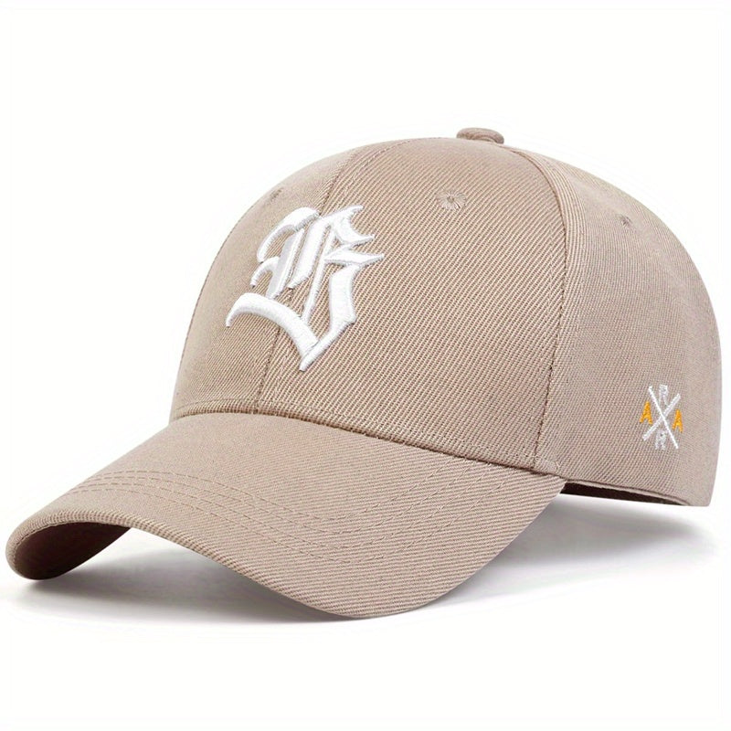 Men's Gothic Letter Baseball Cap Adjustable Casual Style Hat