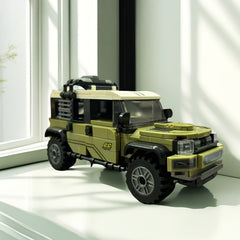 TYCOLE Light Green Building Block SUV Off-road Car Toy Model Kit
