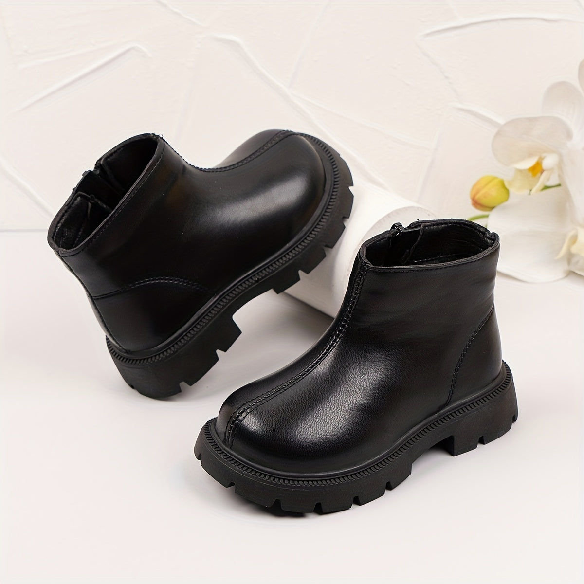 Girls Casual Ankle Boots Non Slip Zipper Comfortable Indoor Outdoor Travel