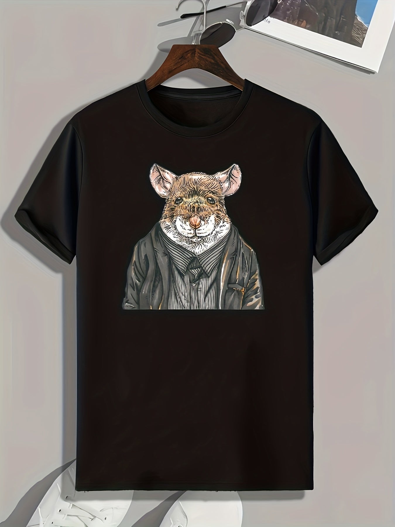Rat Print Men's Graphic T shirt Casual Comfy Tees For Summer