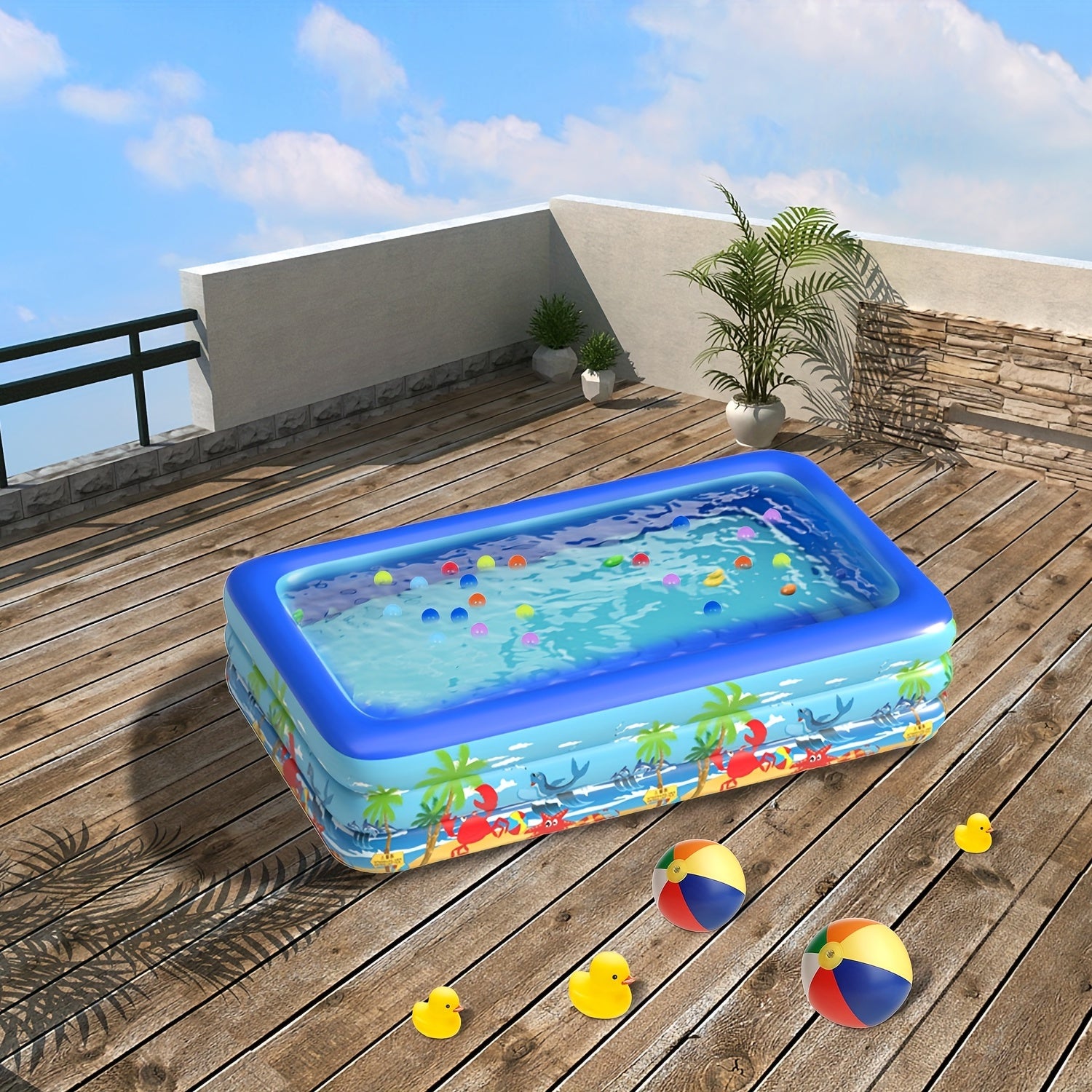 Inflatable Family Swimming Pool for Backyard Water Sports
