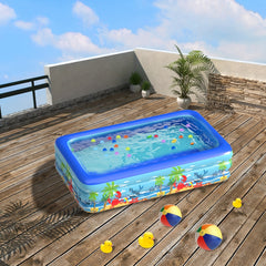 Inflatable Family Swimming Pool for Backyard Water Sports