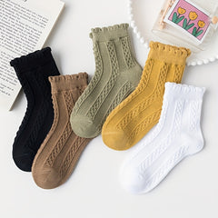 5Pairs Cute Princess Socks for Girls Ages 1-12
