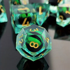 Dragon's Eye Liquid Core Resin Dice Set for RPG Games