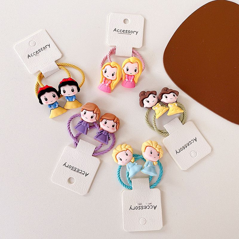 Cartoon Princess Hair Ties - Cute Hair Accessories for Girls