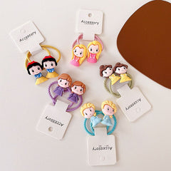 Cartoon Princess Hair Ties - Cute Hair Accessories for Girls