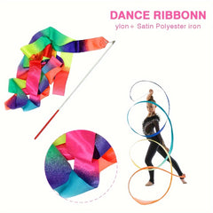 Gradient Gymnastics Ribbon With Stick 2m 4m 78 74in 157 48in