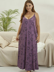 Nightdress Women's Plus V Neck Cami Sleep Dress