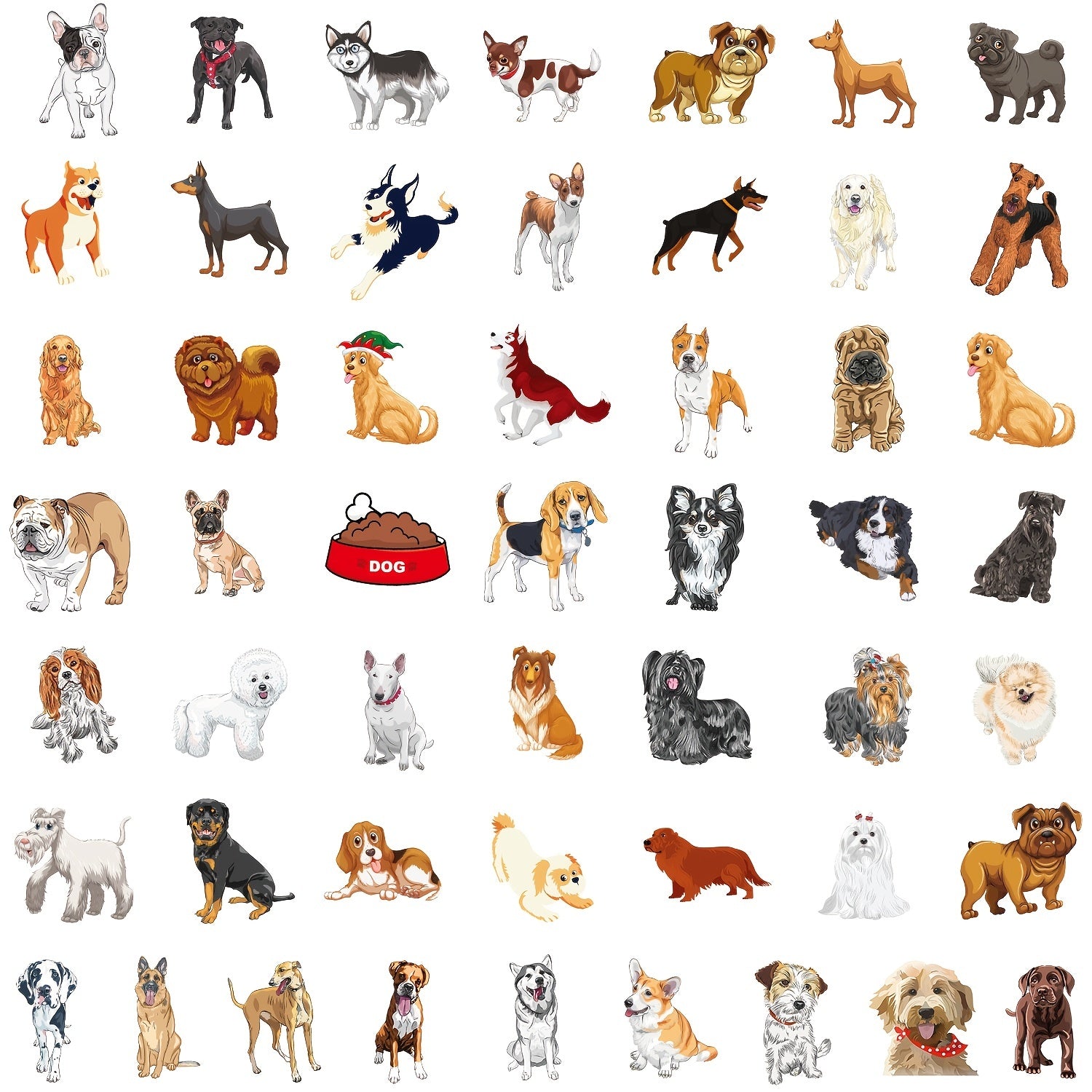 50pcs Waterproof Stickers for Water Bottles Laptop DIY Creative Toys