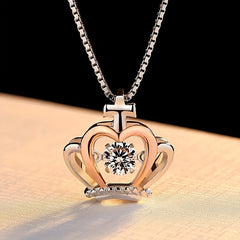 Crown Pendant Necklace Decorative Accessories Holiday Gift