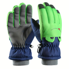 Kids Ski Gloves Winter Warm Waterproof Snowboard Gloves