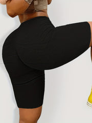 High Rise Stretchy Skinny Biker Shorts